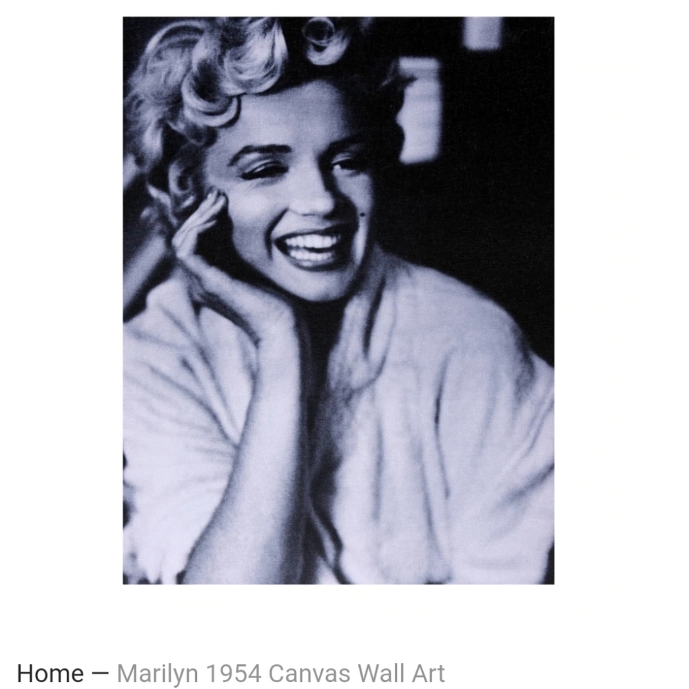 Marilyn Monroe Canvas Wall Art, reproduction circa 1954